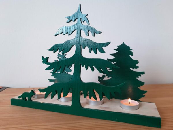 Centre de table Sapins double
